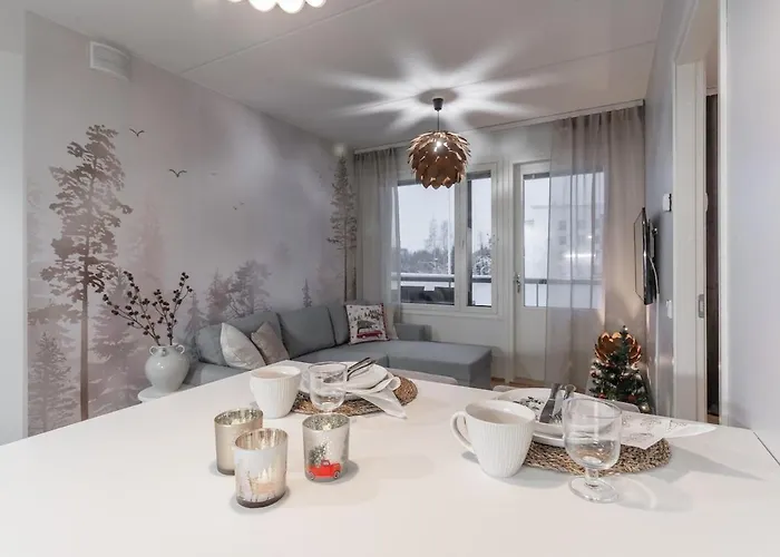 Scandi Forest Flat Across From The Train Station Apartment Rovaniemi